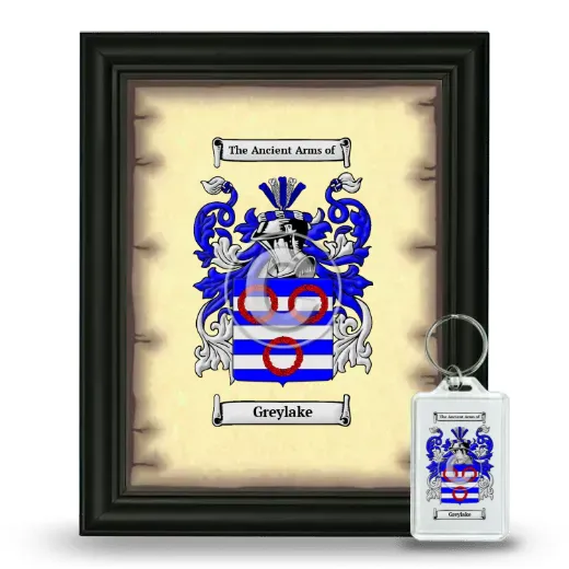 Greylake Framed Coat of Arms and Keychain - Black