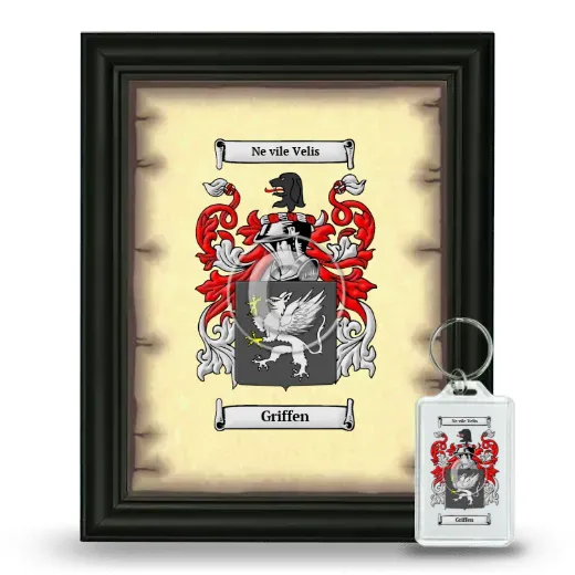Griffen Framed Coat of Arms and Keychain - Black