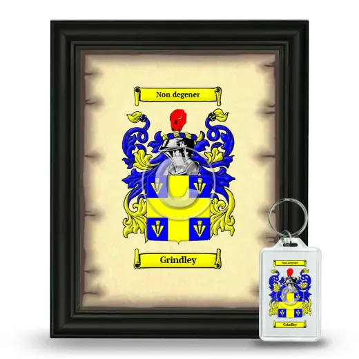 Grindley Framed Coat of Arms and Keychain - Black