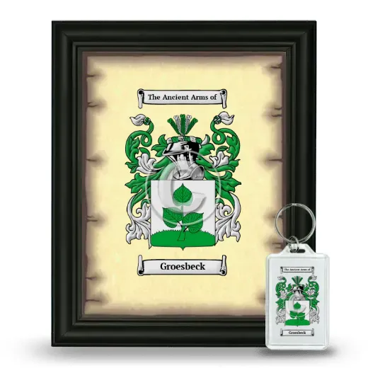 Groesbeck Framed Coat of Arms and Keychain - Black