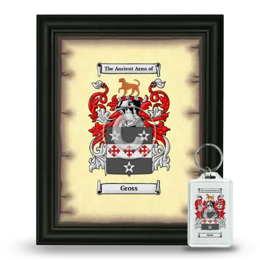 Gross Framed Coat of Arms and Keychain - Black