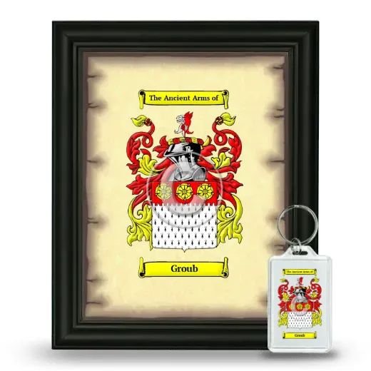 Groub Framed Coat of Arms and Keychain - Black