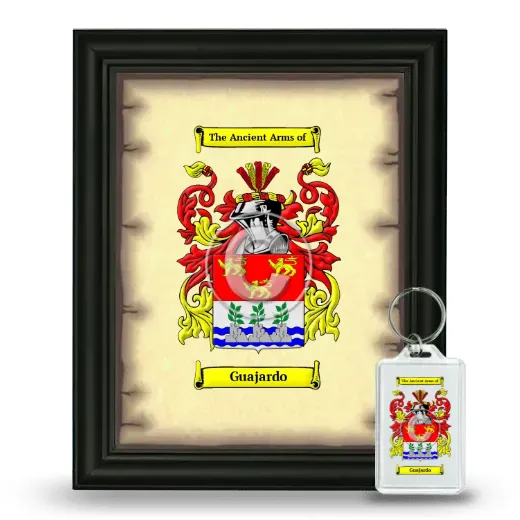 Guajardo Framed Coat of Arms and Keychain - Black