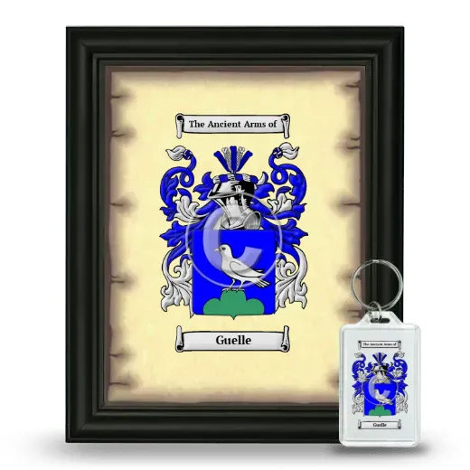 Guelle Framed Coat of Arms and Keychain - Black