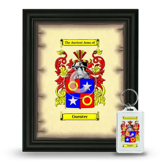 Guenter Framed Coat of Arms and Keychain - Black
