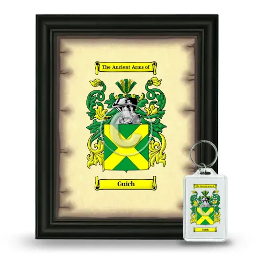 Guich Framed Coat of Arms and Keychain - Black