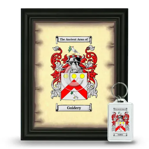 Guidery Framed Coat of Arms and Keychain - Black