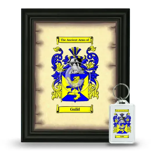 Guild Framed Coat of Arms and Keychain - Black