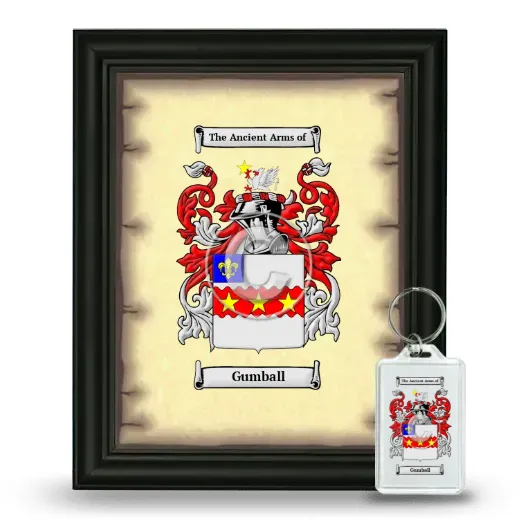 Gumball Framed Coat of Arms and Keychain - Black