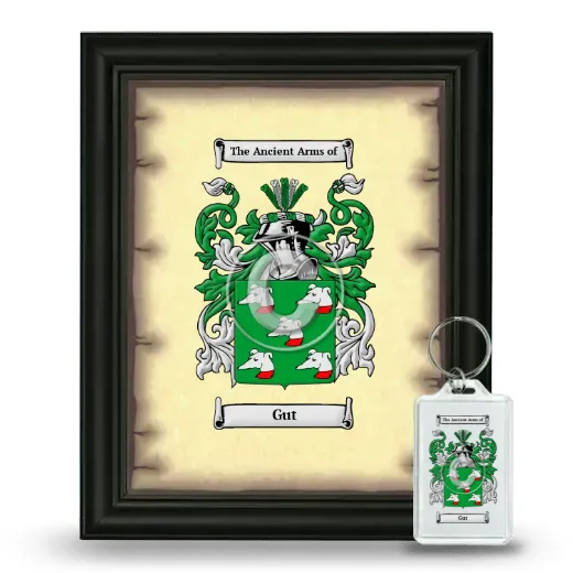 Gut Framed Coat of Arms and Keychain - Black