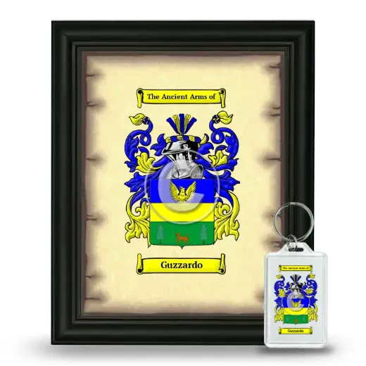 Guzzardo Framed Coat of Arms and Keychain - Black