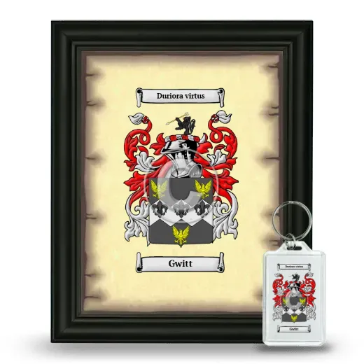 Gwitt Framed Coat of Arms and Keychain - Black