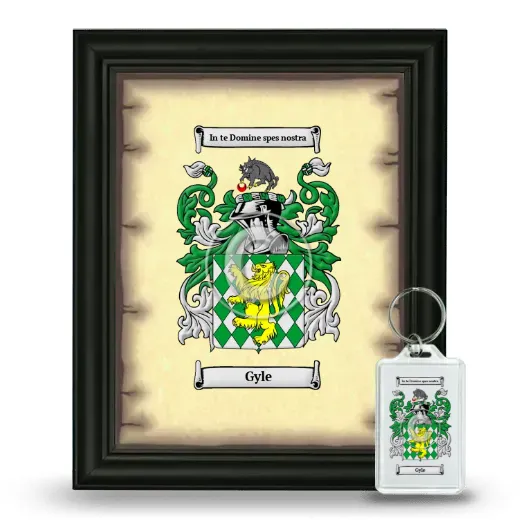 Gyle Framed Coat of Arms and Keychain - Black