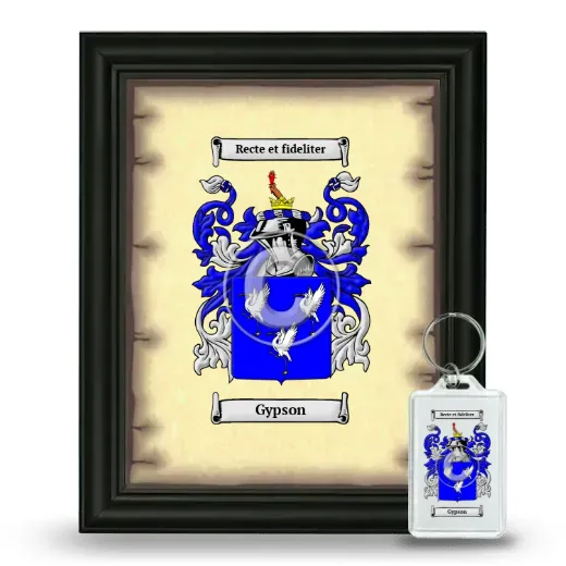 Gypson Framed Coat of Arms and Keychain - Black
