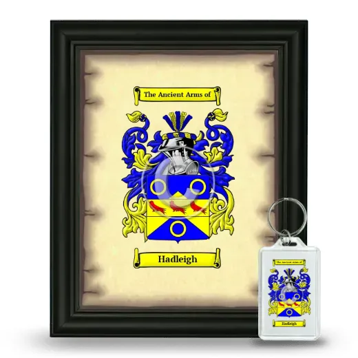Hadleigh Framed Coat of Arms and Keychain - Black