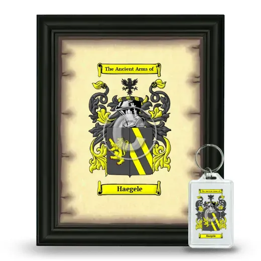 Haegele Framed Coat of Arms and Keychain - Black