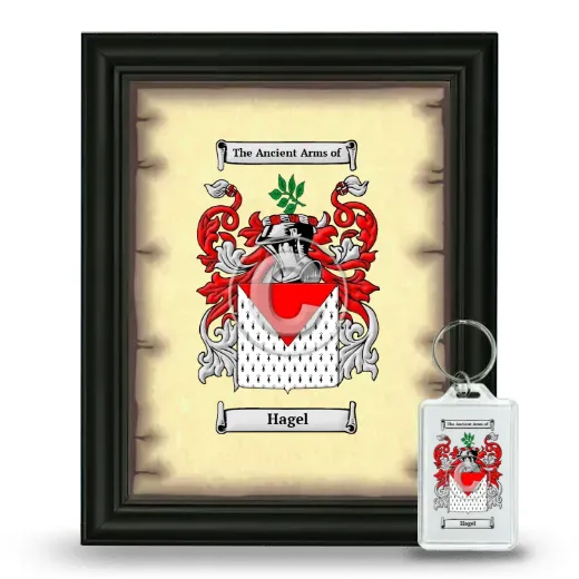 Hagel Framed Coat of Arms and Keychain - Black
