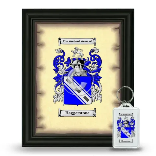 Haggerstone Framed Coat of Arms and Keychain - Black