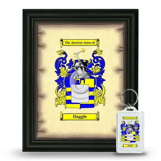 Haggle Framed Coat of Arms and Keychain - Black