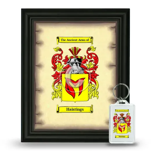 Haistings Framed Coat of Arms and Keychain - Black