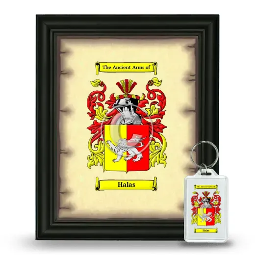 Halas Framed Coat of Arms and Keychain - Black