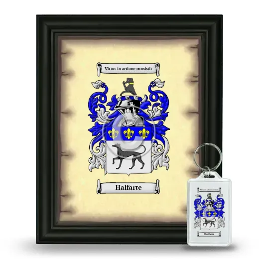 Halfarte Framed Coat of Arms and Keychain - Black