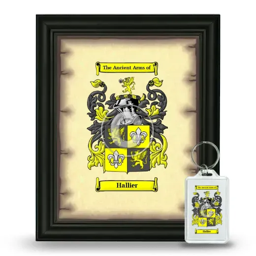 Hallier Framed Coat of Arms and Keychain - Black