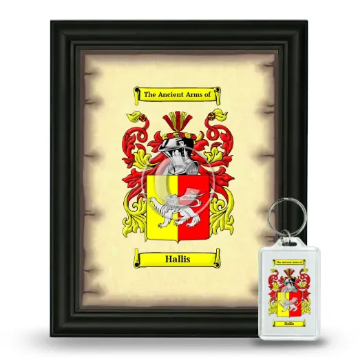 Hallis Framed Coat of Arms and Keychain - Black