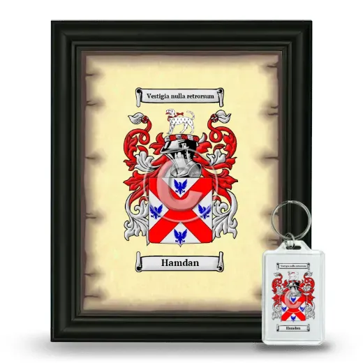 Hamdan Framed Coat of Arms and Keychain - Black