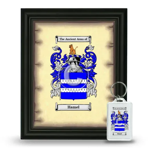 Hamel Framed Coat of Arms and Keychain - Black