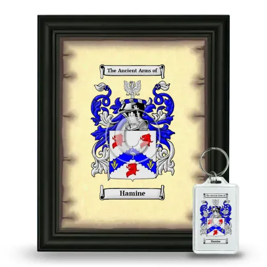 Hamine Framed Coat of Arms and Keychain - Black