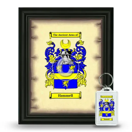 Hammell Framed Coat of Arms and Keychain - Black
