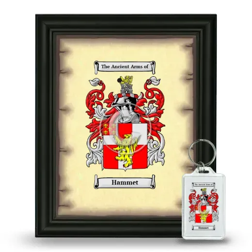 Hammet Framed Coat of Arms and Keychain - Black