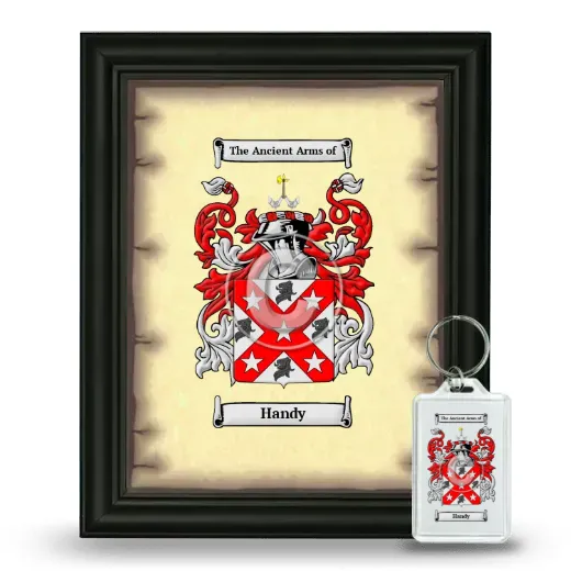 Handy Framed Coat of Arms and Keychain - Black