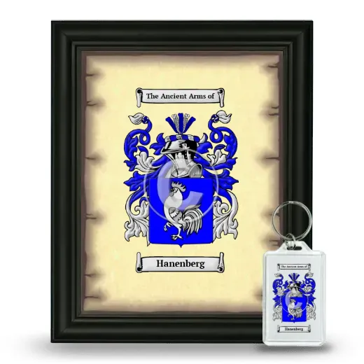 Hanenberg Framed Coat of Arms and Keychain - Black