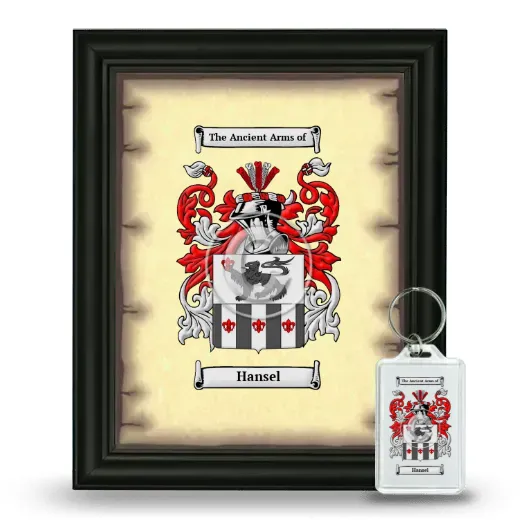 Hansel Framed Coat of Arms and Keychain - Black