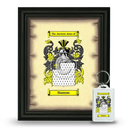 Hanson Framed Coat of Arms and Keychain - Black