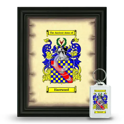 Hareword Framed Coat of Arms and Keychain - Black