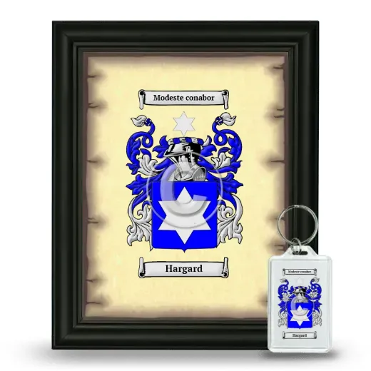 Hargard Framed Coat of Arms and Keychain - Black