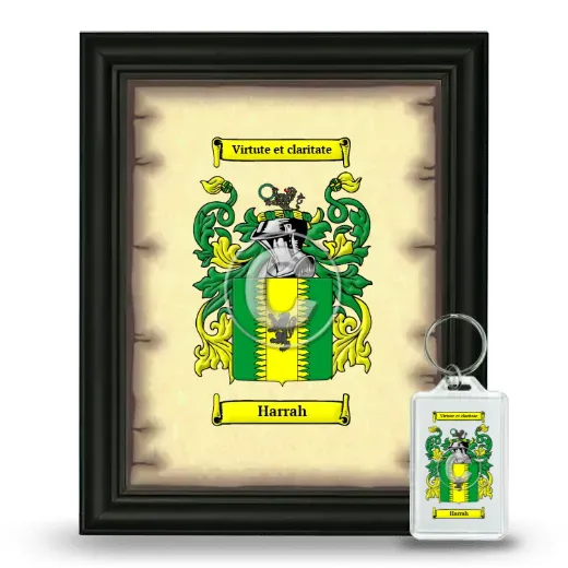 Harrah Framed Coat of Arms and Keychain - Black