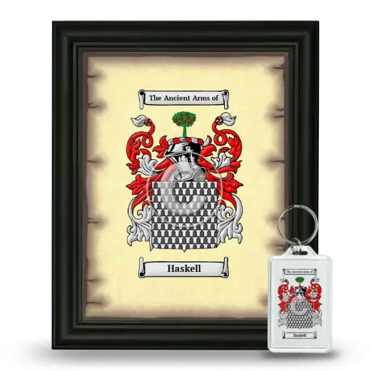Haskell Framed Coat of Arms and Keychain - Black