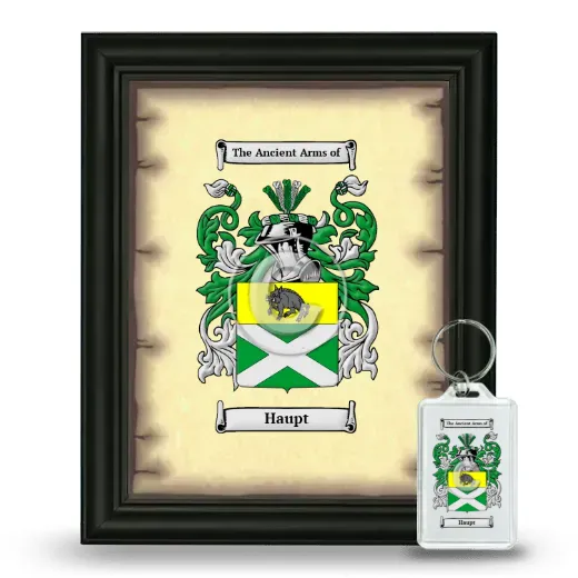 Haupt Framed Coat of Arms and Keychain - Black