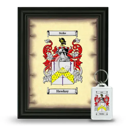 Hawkay Framed Coat of Arms and Keychain - Black