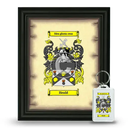 Heald Framed Coat of Arms and Keychain - Black