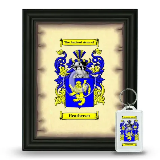 Heatherset Framed Coat of Arms and Keychain - Black