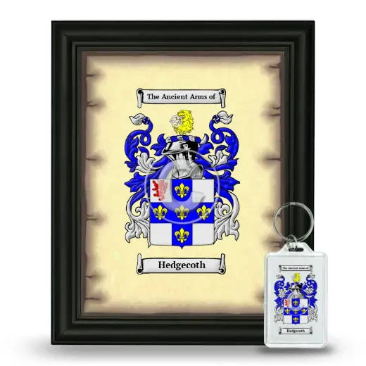 Hedgecoth Framed Coat of Arms and Keychain - Black