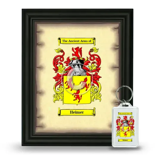 Heimer Framed Coat of Arms and Keychain - Black