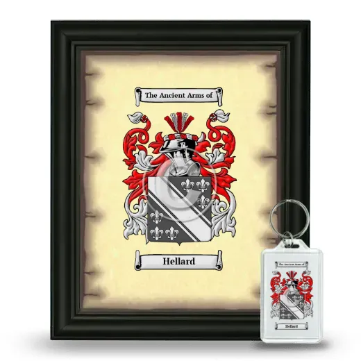 Hellard Framed Coat of Arms and Keychain - Black