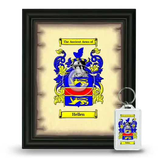 Hellen Framed Coat of Arms and Keychain - Black