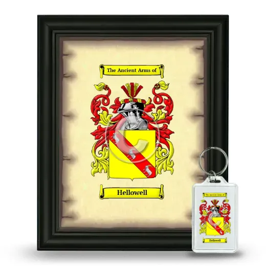 Hellowell Framed Coat of Arms and Keychain - Black